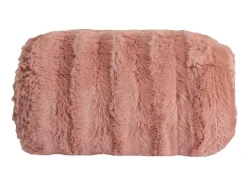 Manta plaid bitono rosa y blanco 180x220cm BERGIL - SACASA