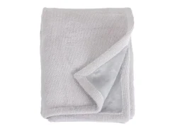 Manta plaid gris claro 130x170cm PANORA - SACASA