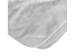 Manta plaid gris claro 130x170cm SMOOTIK - SACASA