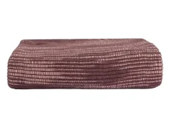 Manta plaid morado ciruela con flecos 130x170cm ANEVIK - SACASA