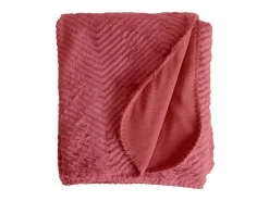 Manta plaid rosa frambuesa relieve espiga 130x170cm ARYNDAL - SACASA