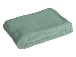 Manta plaid verde eucalipto 180x220cm FLANBERG - SACASA