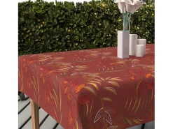 Mantel rectangular estampado antimanchas 140x200 cm FLORES, por Soleil d'Ocre