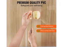 Mantel SucceBuy Protección de Mesa en PVC, 76 X 152 CM, Manguito en Plástico Transparente, 0.15CM de Grosor