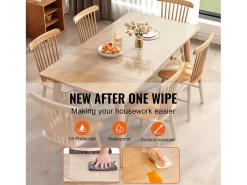 Mantel Transparente SucceBuy Protector de Mesa de PVC de 46 x 91 cm, Cubierta de Pl谩stico Transparente para Escritorio, 1,5 mm de Grosor