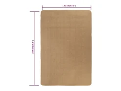 Marcel-Joseph Alfombra de yute con reverso de latex color natural 120x180 cm