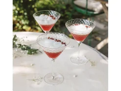 Martini - Juego de 4 copas de 23 cl para cóctel y vino aromático, diseño elegante - Zafferano, fabricado en Italia