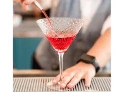 Martini - Juego de 4 copas de 23 cl para cóctel y vino aromático, diseño elegante - Zafferano, fabricado en Italia