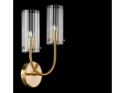 Maytoni Arco Aplique Neoclásico Latón, Pantalla Vidrio