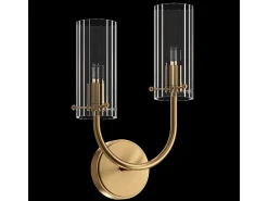 Maytoni Arco Aplique Neoclásico Latón, Pantalla Vidrio