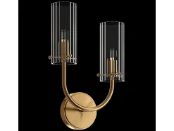 Maytoni Arco Aplique Neoclásico Latón, Pantalla Vidrio