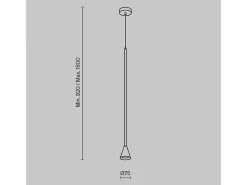Maytoni Arrow Lámpara de Techo Suspendida Fina Oro GU10