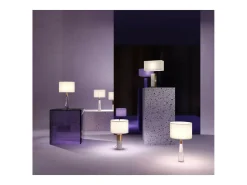 Maytoni Bianco Sobremesa Moderna Pantalla Redonda Latón E27