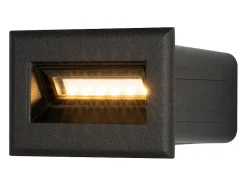 Maytoni Bosca Aplique Exterior Empotrable Negro, 8.4cm, 3000K IP65