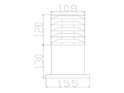 Maytoni Bronx Pedestal exterior negro, IP54