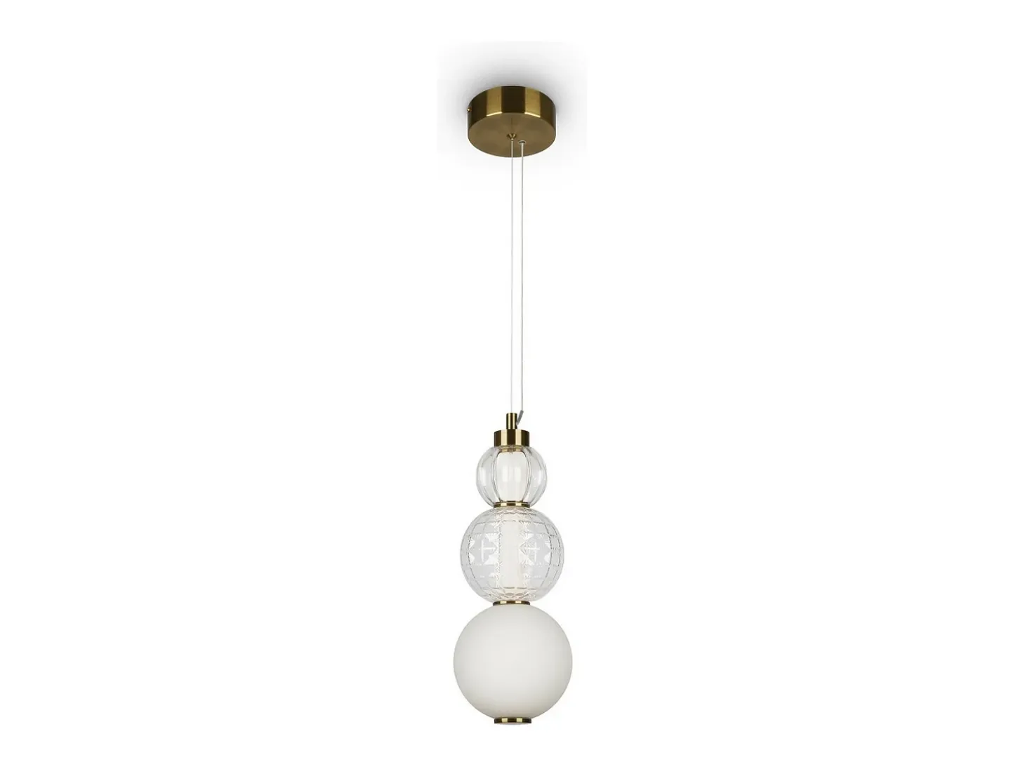 Maytoni Collar Moderna lámpara de techo colgante LED integrada dorada 3000K