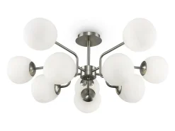 Maytoni Erich Lámpara de Techo Moderna Globo 10 Luces Níquel E14