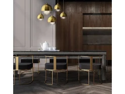 Maytoni Fermi Moderna lámpara de techo colgante Fermi de 5 luces en racimo dorado