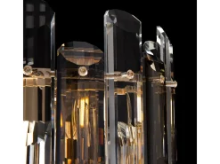 Maytoni Flare Lámpara de pared neoclásica de vidrio y cristal Oro