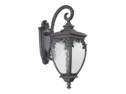 Maytoni Fleur Farol de pared exterior negro con oro, IP44