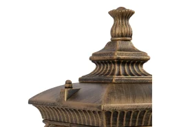 Maytoni Fleur Pedestal exterior negro con dorado, IP44
