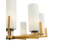 Maytoni Fortano Moderna lámpara de araña de latón de 10 luces Fortano con pantalla de cristal
