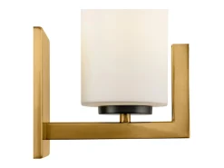 Maytoni Fortano Moderna lámpara de pared de latón Fortano con pantalla de cristal