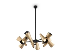 Maytoni Giro Moderna lámpara de techo colgante de 10 luces con varios brazos, latón GU10