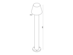 Maytoni Harz Bolardo Exterior Blanco 3000K IP65