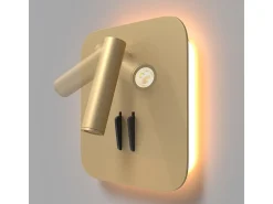 Maytoni Ios 176 Technical Ios 176 LED Integrado Lámpara de Pared Lectura Oro Mate