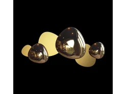 Maytoni Jack-stone Lámpara de pared LED integrada moderna dorada, 3000K