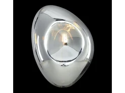 Maytoni Mabell Lámpara de pared moderna cromada, pantalla de cristal