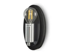 Maytoni Mabell Lámpara de pared moderna cromada, pantalla de cristal