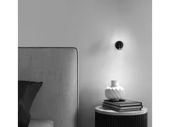 Maytoni Mirax Lámpara de pared de lectura negra con LED integrado Technical Mirax