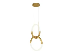 Maytoni Node Moderna lámpara de techo colgante LED integrada de 2 luces dorada 3000K