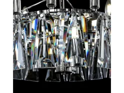 Maytoni Puntes Moderna lámpara de techo colgante cromada Puntes de 3 niveles y 18 luces