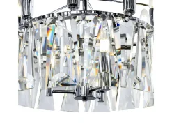 Maytoni Puntes Moderna lámpara de techo colgante cromada Puntes de 3 niveles y 18 luces