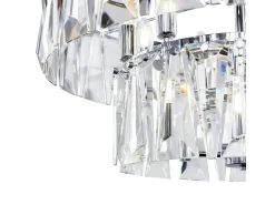 Maytoni Puntes Moderna lámpara de techo colgante cromada Puntes de 2 niveles y 12 luces