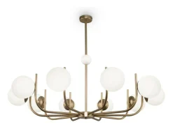 Maytoni Rendez-Vous Maytoni Modern - Rendez-vous Modern Rendez-vous Lámpara de Techo Colgante 10 Luces Latón Pantalla Cristal