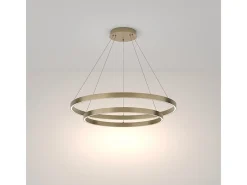 Maytoni Rim Lámpara de techo colgante circular de 2 niveles de latón LED integrado con borde moderno