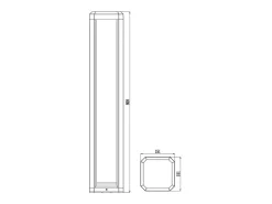Maytoni Royal Mile Bolardo LED gris integrado para exteriores Royal Mile IP65