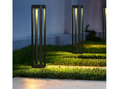 Maytoni Royal Mile Bolardo LED gris integrado para exteriores Royal Mile IP65