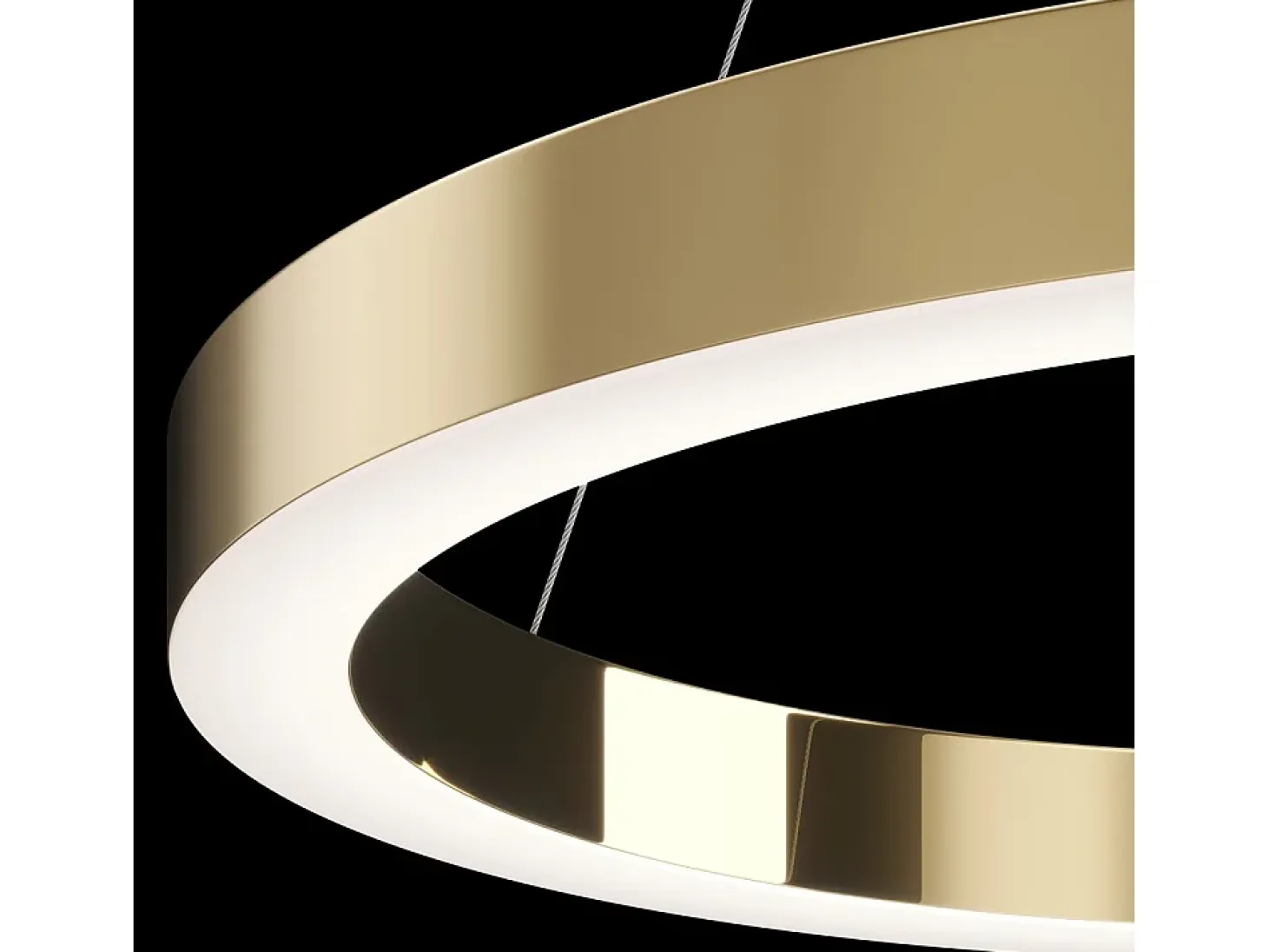 Maytoni Saturno Lámpara colgante de techo LED integrada moderna, latón, 3100 lm, 4000 K