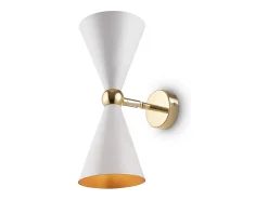 Maytoni Vesper Moderna Vesper 2 luces blancas con aplique dorado Up Down