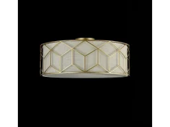 Messina Plafón Semi Empotrado Cilíndrico Dorado, 5 Luces, E27