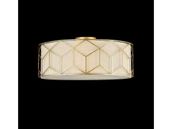 Messina Plafón Semi Empotrado Cilíndrico Dorado, 5 Luces, E27