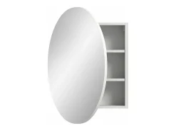 Mueble espejo baño Riff Ø70cm 1 puerta blanco.