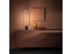Naos - Lámpara de mesa LED de metal blanco