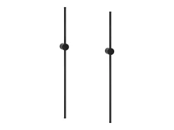 NETTLIFE 2 er Aplique de pared LED negro para interiores 60CM 3000K Iluminación de pared indirecta moderna ajustable a 90°