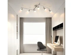 NETTLIFE 6 Focos de Techo Modernos para Salón GU10 Giratorios 330° Acero Inoxidable para Interior Dormitorio (sin Bombilla)